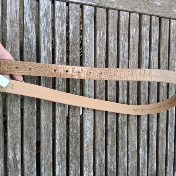 NWT Michael Kors Genuine Leather Crocodile Print Belt Size Medium main image 5